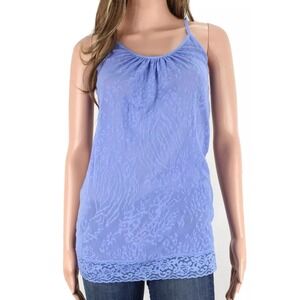 BETSEY JOHNSON INTIMATES Lace lingerie Camisole Chemise‎ Size S Racerback Purple